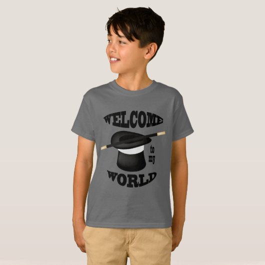 マジシャン魔法ようこそ私の世界Tシャツ Tシャツ (正面フル)