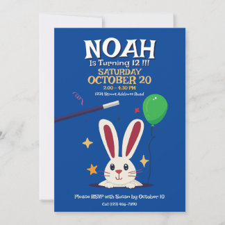 マジシャン魔法ショーバースデーパーティーの招待 招待状