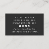 マジシャン魔法トリックAceカード白黒 モダン 名刺 (裏面)