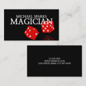 マジシャン，カジノ，トランプのポーカー，ディーラー，エンターテイメント, 名刺 (正面/裏面)