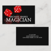 マジシャン，カジノ，トランプのポーカー，ディーラー，エンターテイメント, 名刺 (正面/裏面)