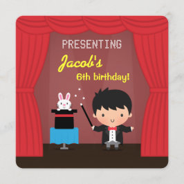 マジシャン キッズ 誕生日パーティー インビテーションカード 招待状