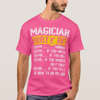 マジシャン マジック 時間料金 神奇 カード トリック 幻想 Tシャツ