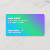 マジシャン 名刺 (裏面)