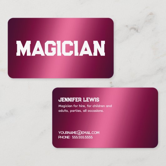 マジシャン 名刺 (正面/裏面)