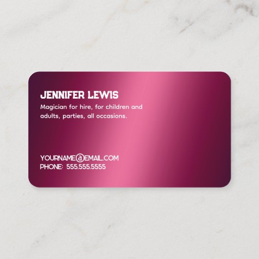マジシャン 名刺 (裏面)