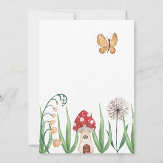 マジッお洒落クフェアリー誕生日招待状 招待状 (裏面)