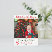 マジックに願いをクリスマス フォト ホリデー カード (スタンド正面)