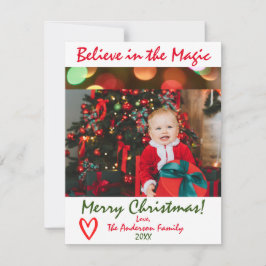 マジックに願いをクリスマス フォト ホリデー カード