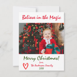 マジックに願いをクリスマス フォト ホリデー カード