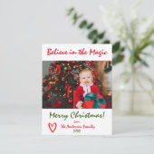マジックに願いを。クリスマス フォト ホリデー カード (スタンド正面)