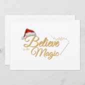 マジックに願いを - 幻想的なホリデーデザイン シーズンカード (正面/裏面)