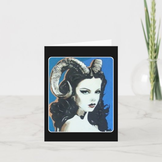 「マジックの誘惑」絵を描は次の上にあ空白のる サンキューカード (正面)