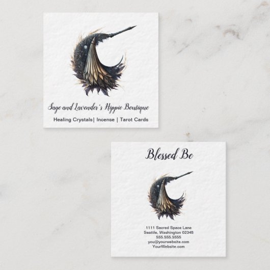 マジックウィッチブルームーンスクエアビジネスカード スクエア名刺 (正面/裏面)