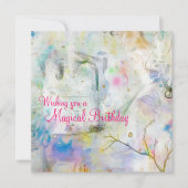 マジックエレガント誕生日ダンサー抽象芸術パステル カード (正面)