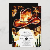 マジックカラフルカウボーイ誕生日 招待状 (正面/裏面)