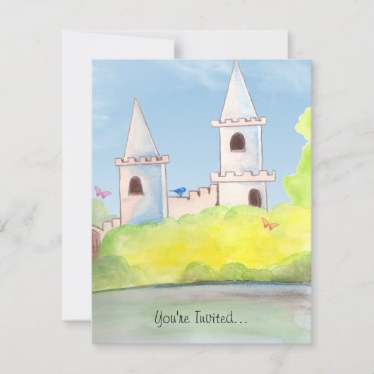 マジックキャッスル・ウォーターカラーパーティー招待状 招待状 (正面)