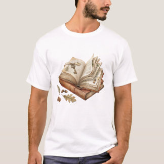 マジックキー付きアンティークな開いた本 Stories Essays an Tシャツ