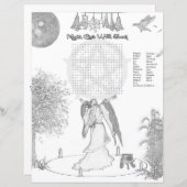 マジックサークルワード検索カラーリングページ紙 (正面/裏面)