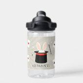 マジックショーマジシャンキッズカスタムネームスクール ウォーターボトル (背面)