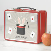 マジックショーマジシャンキッズカスタムネームスクール メタルランチボックス (インサイチュ)