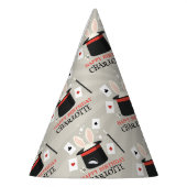 マジックショーマジシャンキッズ誕生日カスタム名 パーティーハット (左)