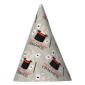 マジックショーマジシャンキッズ誕生日カスタム名 パーティーハット (右)