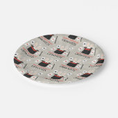 マジックショーマジシャンキッズ誕生日カスタム名 ペーパープレート (アングル)