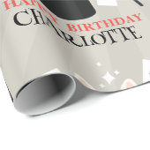 マジックショーマジシャンキッズ誕生日カスタム名 ラッピングペーパー (ロールコーナー)