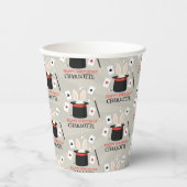 マジックショーマジシャンキッズ誕生日カスタム名 紙コップ (正面)