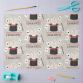 マジックショーマジシャンキッズ誕生日カスタム名 薄葉紙 (クラフト)