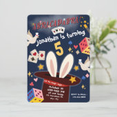 マジックショー誕生日パーティー招待状 マジックトリック  招待状 (スタンド正面)