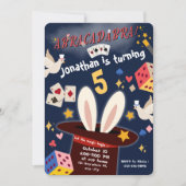 マジックショー誕生日パーティー招待状 マジックトリック  招待状 (正面)