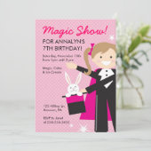 マジックショー誕生日パーティー招待状 招待状 (スタンド正面)