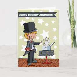 マジックショー キッズ お誕生日カード カスタマイズ可能 カード