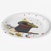 マジックショー ハッピー バースデー キッズ パーティ ペーパープレート (アングル)