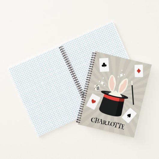 マジックショー マジシャン キッズ オーダーメイド名 ノートブック (内部)