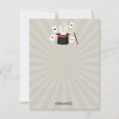 マジックショー マジシャン 子供 誕生日 カスタム名 ノートカード (正面)