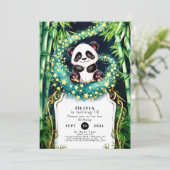 マジックシンプル誕生日キッズパンダ 招待状 (スタンド正面)