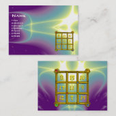マジックスクエア33、紫と青 名刺 (正面/裏面)