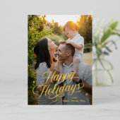 マジックタイムハッピーホリデーズフォイルホリデーカード 箔招待状 (立ち正面)