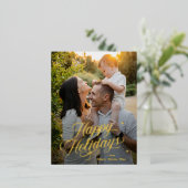 マジックタイムハッピーホリデーズフォイルホリデーハガキ 箔シーズンポストカード (立ち正面)