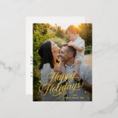 マジックタイムハッピーホリデーズフォイルホリデーハガキ 箔シーズンポストカード (正面/裏面)