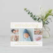 マジックタイムフォイルベビー誕生発表葉書 箔シーズンポストカード (立ち正面)