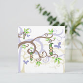 マジックツリーピース イン ポッド 性別発表 ベビーシャワー 招待状 (スタンド正面)