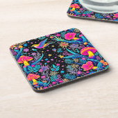 マジックネオンフォレストナイトドリームデザイン コースター (左側)