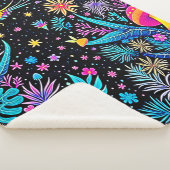 マジックネオンフォレストナイトドリームデザイン シェルパブランケット (3/4)