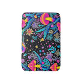 マジックネオンフォレストナイトドリームデザイン バスマット (正面縦)