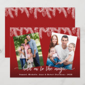 マジックパイン家族の写真 クリスマスを大切にしよう シーズンカード (正面/裏面)