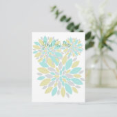 マジックパステルカラーの花の花びら ポストカード (スタンド正面)